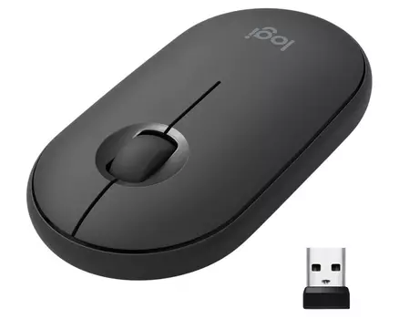 Мышь Logitech Pebble M350 910-005576, цвет темно-серый