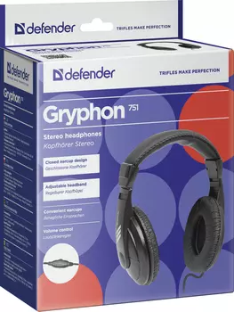 Наушники Defender Gryphon 751, цвет черный