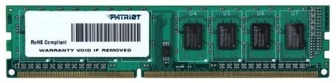 Оперативная память Patriot Desktop DDR3L 1600МГц 4Gb, PSD34G1600L81, RTL