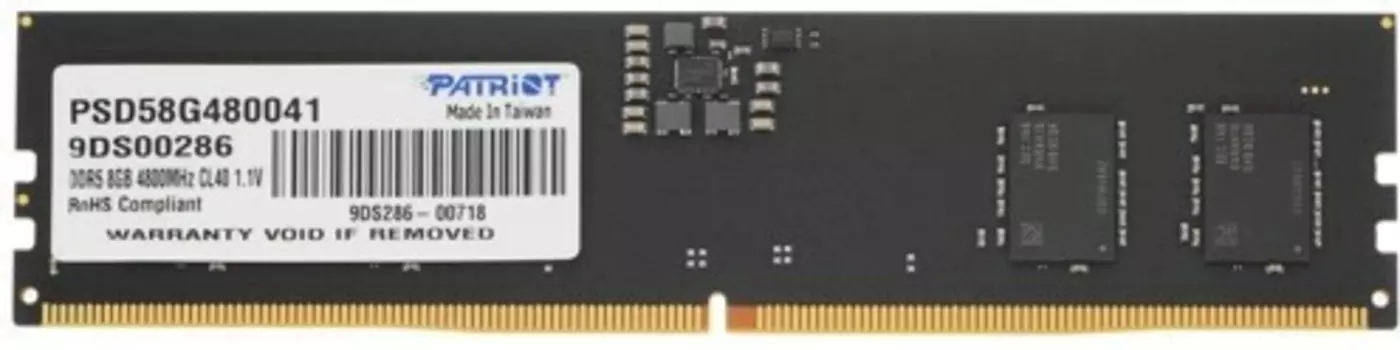 Оперативная память Patriot Desktop DDR5 4800МГц 8GB, PSD58G480041