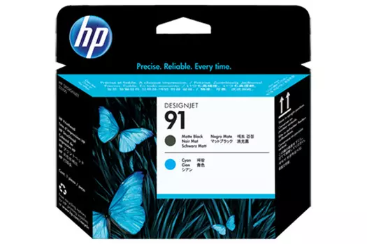 Печатающая головка черный, голубой HP Inc. 91, C9460A