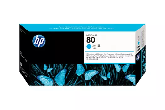 Печатающая головка голубой HP Inc. 80, C4821A