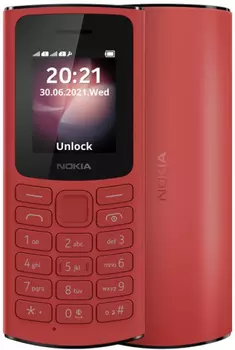 Смартфон Nokia 105 TA-1378 128 МБ красный