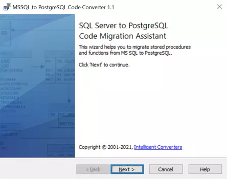SQL Server to PostgreSQL Code Converter 1.3