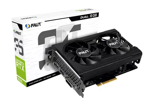 Видеокарта Palit GeForce RTX 3050 8 Б Retail