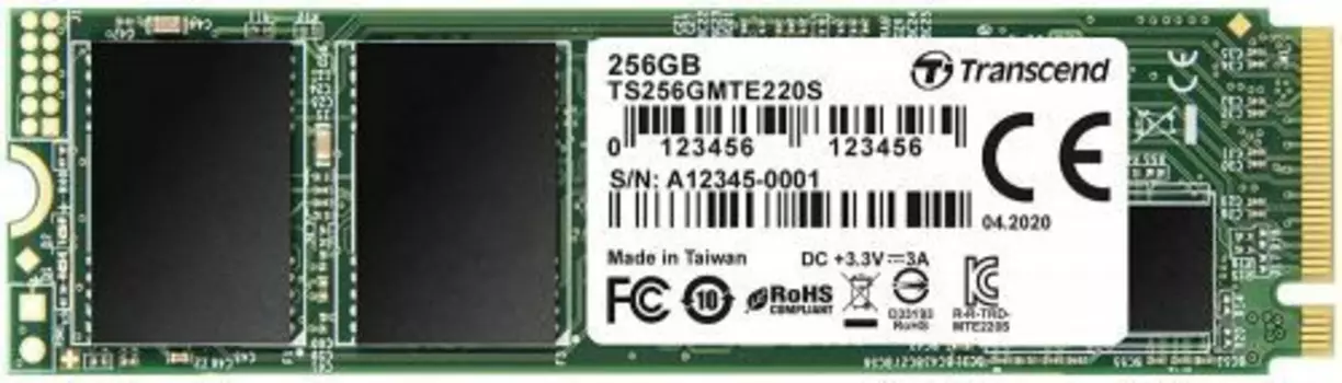 Внутренний твердотельный накопитель TRANSCEND M.2 256GB