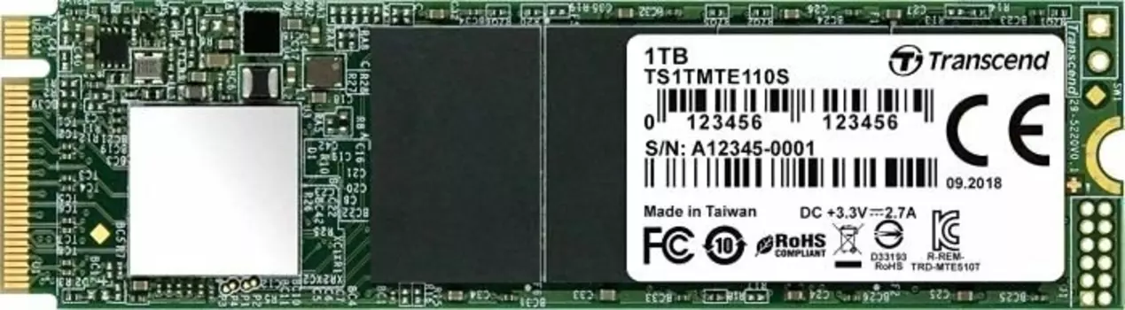 Внутренний твердотельный накопитель TRANSCEND M.2 SSD 1TB