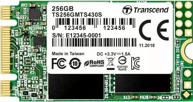 Внутренний твердотельный накопитель TRANSCEND M.2 SSD 256GB