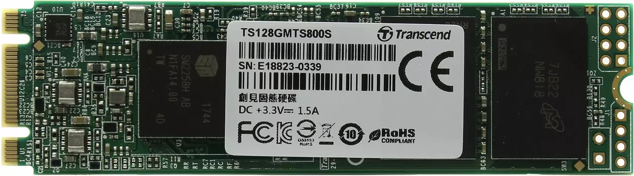 Внутренний твердотельный накопитель TRANSCEND MTS820S 128GB