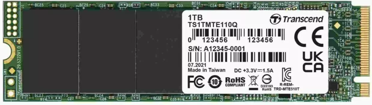 Внутренний твердотельный накопитель TRANSCEND M.2 1000GB