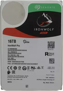 Жесткий диск SEAGATE IronWolf Pro 3.5 16Tb 7.2K SATA3