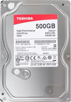Жесткий диск TOSHIBA 3.5 HDD P300 500GB 7.2K SATA3