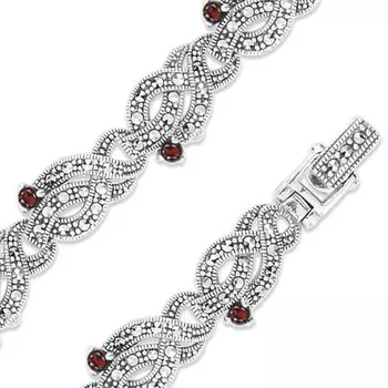 Браслеты Марказит BR700-granat-mr