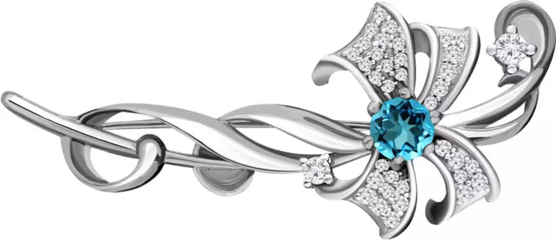Броши Aquamarine 7150805A-S-a