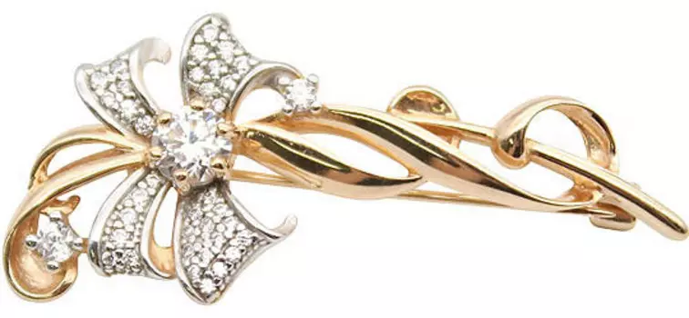 Броши Aquamarine 71508A-S-g-a