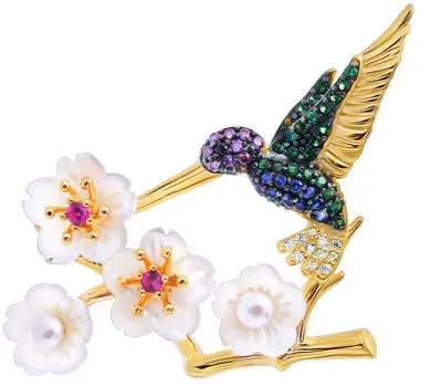 Броши JV C00252-BR-SH-SP-WP-001-YG