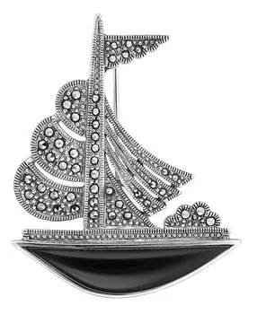 Броши Марказит HB0014-oniks-mr