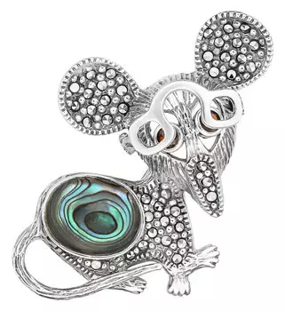 Броши Марказит HB0050-perlamutr-abalon-mr