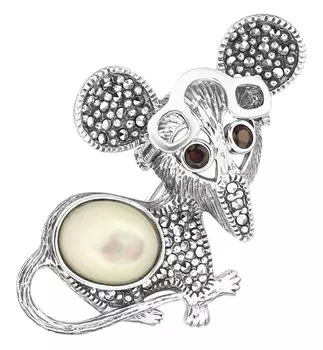 Броши Марказит HB0050-perlamutr-mr