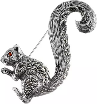 Броши Марказит HB0151-granat-mr