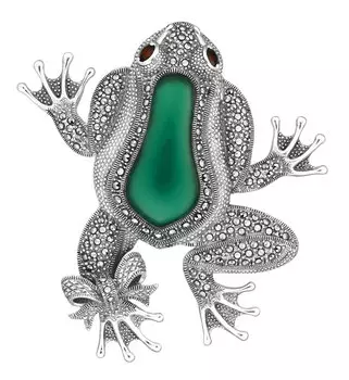 Броши Марказит HB016-hrizopraz-mr