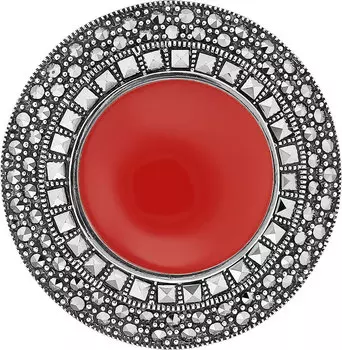 Броши Марказит HB0564-korall-mr