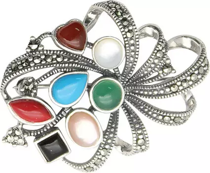 Броши Марказит HB381-mix-mr