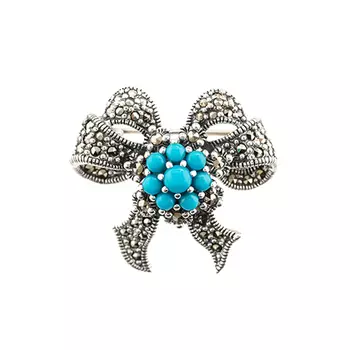 Броши Марказит HB421-birjuza-mr