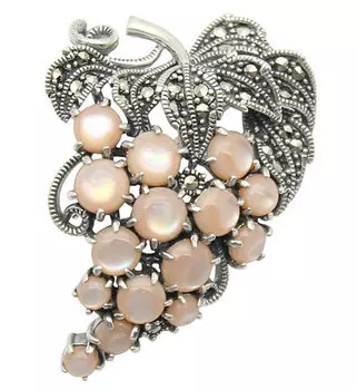 Броши Марказит HB482-perlamutr-rozovyj-mr