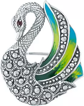 Броши Марказит HB500-green-mr