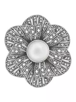 Броши Марказит HB537-zhemchug-mr