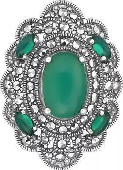 Броши Марказит HB541-hrizopraz-mr