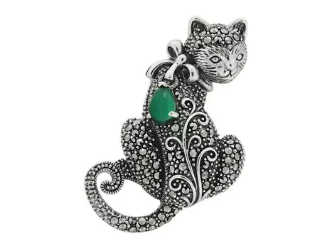 Броши Марказит HB544-hrizopraz-mr