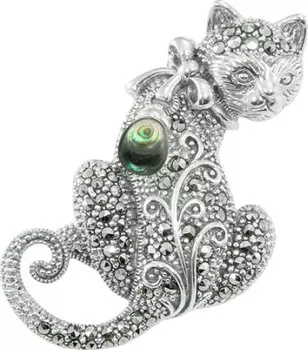 Броши Марказит HB544-perlamutr-abalon-mr