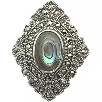 Броши Марказит HB547-perlamutr-abalon-mr