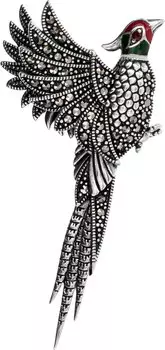 Броши Марказит HB556-granat-mr