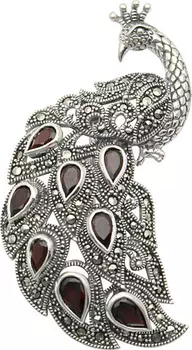 Броши Марказит HB566-granat-mr