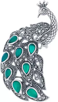 Броши Марказит HB566-hrizopraz-mr