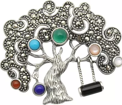 Броши Марказит HB622-mix-mr