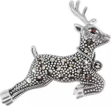 Броши Марказит HB624-granat-mr