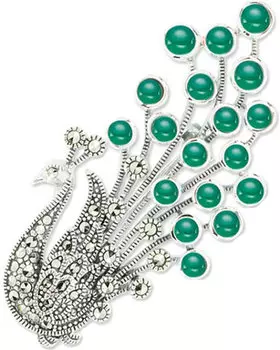 Броши Марказит HB628-hrizopraz-mr