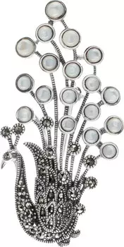 Броши Марказит HB628-zhemchug-mr