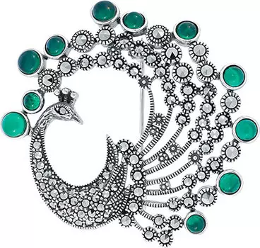 Броши Марказит HB676-hrizopraz-mr