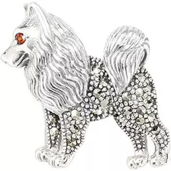 Броши Марказит HB703-granat-mr