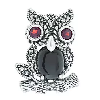 Броши Марказит HB751B-oniks-mr