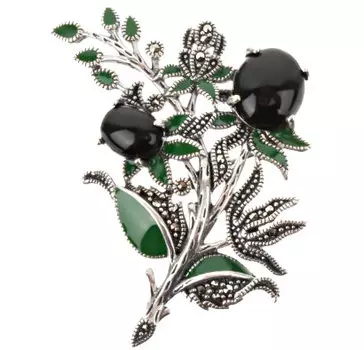 Броши Марказит HB763-oniks-mr