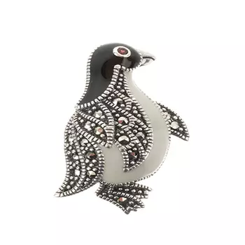 Броши Марказит HB779-granat-mr