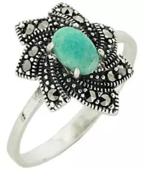 Кольца Марказит HR1006-amazonit-mr