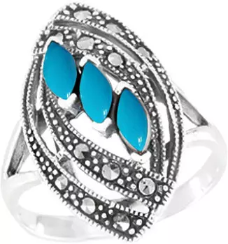 Кольца Марказит HR1055-birjuza-mr