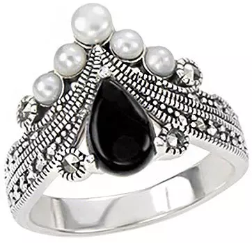 Кольца Марказит HR1211-zhemchug-mr